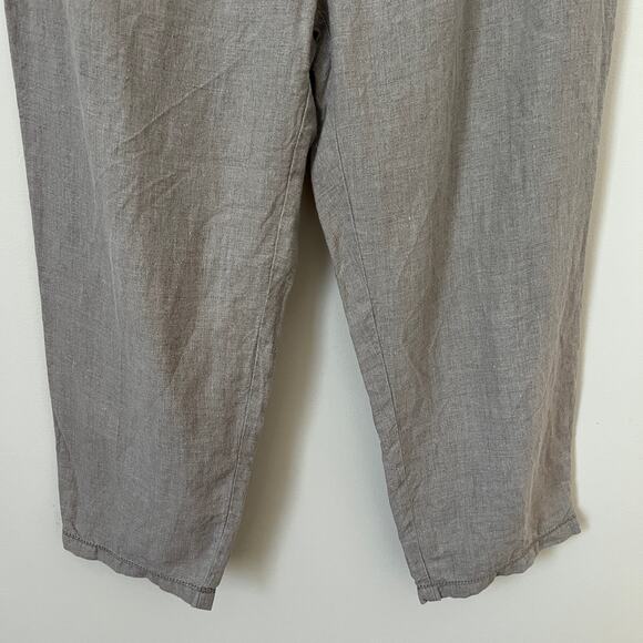 Eileen Fisher Cropped Linen Pants Size M - Picture 3 of 10